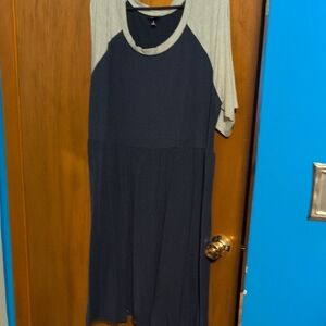 Casual Navy and Gray Dress